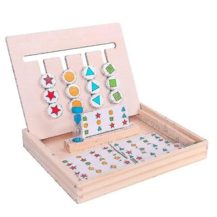 Pedagogiskt Fyrfärgsspel Träleksak
