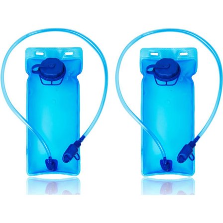 2L Vannpose 2-pakning - Anti-lekkasje skrukork og drikketut - Kompatibel med fotturer, camping, sykling - Blå