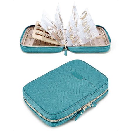 Smykkeskrin, Rejse Smykke Organizer Rulleetui til Halskæder Øreringe Ringe