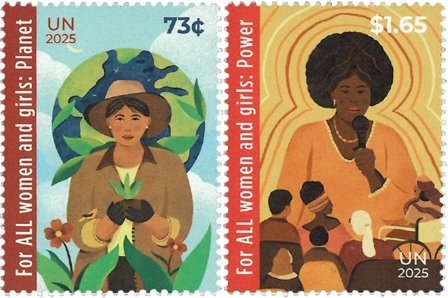 FN New York - Den internationale kvindedag 2025 - Postfrisk sæt 2v