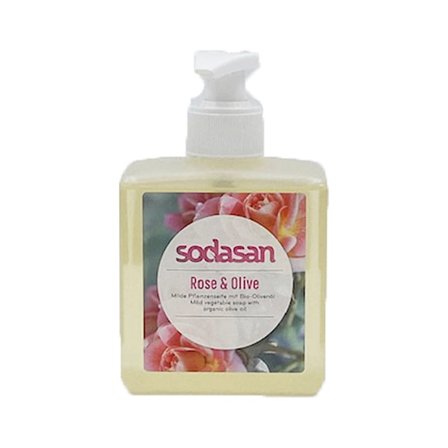 Sodasan Flydende Håndsæbe Rose og Oliven 300 ml, Skincare, Håndpleje, Håndsæbe