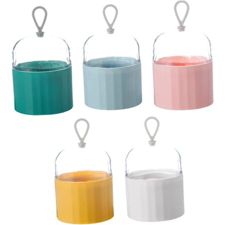 5 stk. Opbevaringsboks til skønhedsøæg Kosmetiske svampe Mixerstand Beholder med låg Skønhedssvamp Holder Beholder