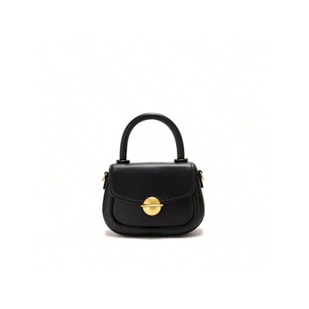 Liten Kabinväska för Kvinnor med Avtagbar Axelrem för Dejting, Shopping och Pendling - Svart