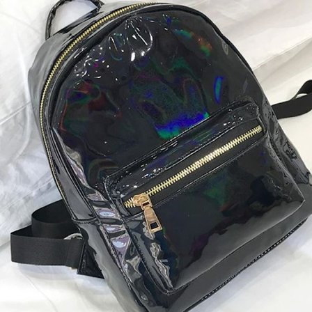 Ny Mode Dam Väska Kvinnlig PU Läder Laser Ryggsäck Ptgirl Tonåring Holografisk Skolväska Reseryggsäck Väskor mochila escolar~05313