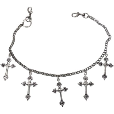 Stort vedhæng buksekæde enkeltlags nøglering talje nøglekæde pung jeans hip-hop bukser bælte til mænd kvinder smykker