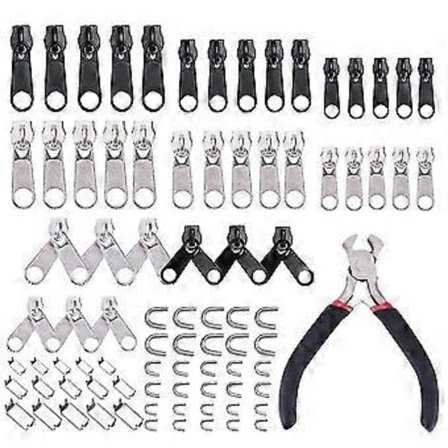 84 kpl Vetoketjun Korjaussarja Liukukelkka Pelastus Yleiskäyttöiset Vetoketjut Vaatteet Laukku Teltta Korjauspihdit Ompelutyökalu Yleiskäyttöinen 