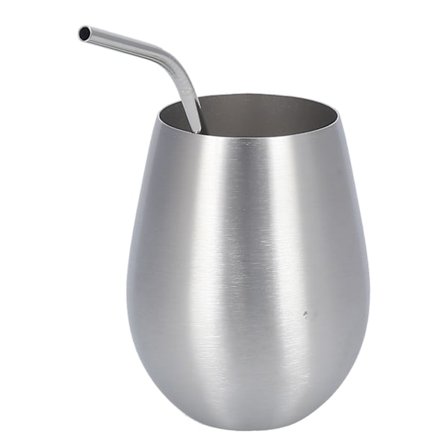 500 ml:n yksikerroksinen oluttuoppi pillillä, 304 ruostumatonta terästä, juomakuppi baariin, kotiin, ruostumattoman teräksen väri