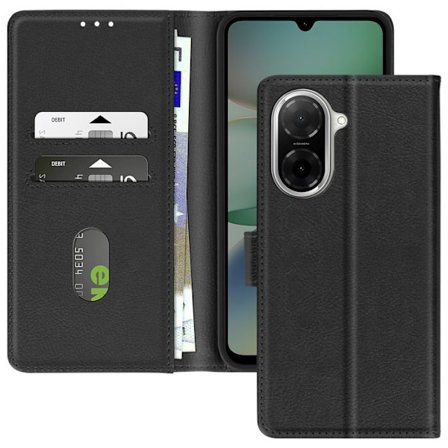 Etui til Xiaomi Redmi A5 - Sort Punge - Video Støtte - Kort Opbevaring - Magnetisk Lukning