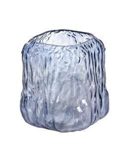Vas/ljuslykta av glas Heli Blå - Mogihome