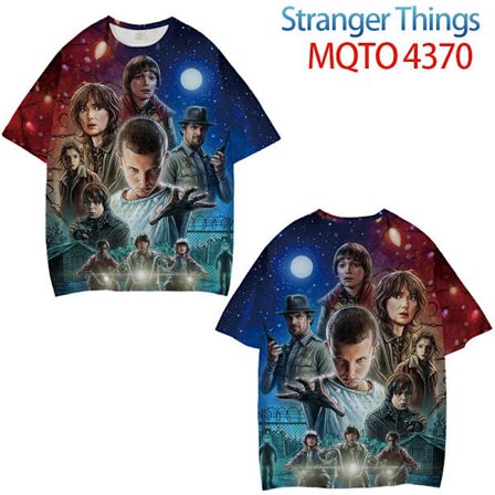Stranger Things Printet Kortærmet T-shirt - Størrelse M - Style 12