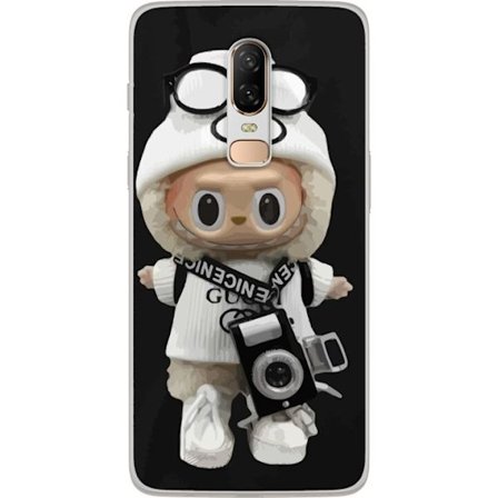 Kompatibel Mobilcover til OnePlus OnePlus 6 Stilfuld designerfigur med kamera og streetwear, legesyg samlerfigur i trendy urban æstetik og minimalist