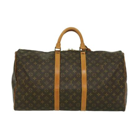 Louis Vuitton Vintage, Pre-owned Keepall 55 Monogram Bag Bruin, unisex, Maat:ONE Size,leer