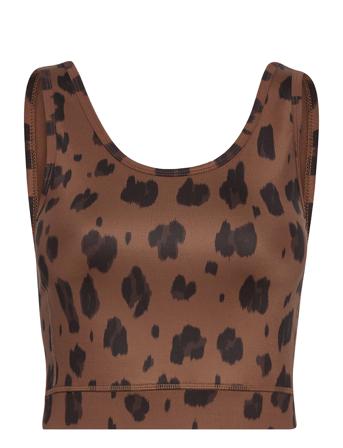 W. Tonal Leo Top Crop Tops Sleeveless Crop Tops Multi/mönstrad Svea