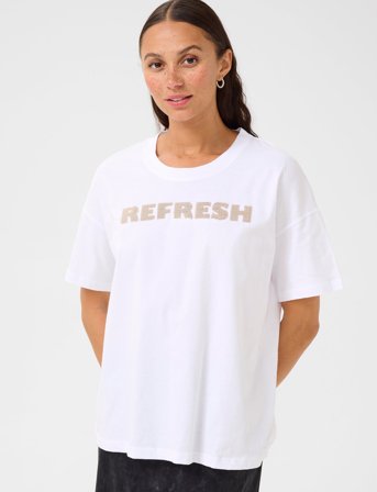 Kaffe Kalunda T-Shirt - White - XXL
