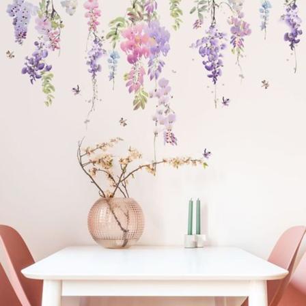 Grønne planteblade skræl og klæb store blomstermosaik vægklistermærker