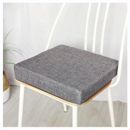 (Grå) Hynde - Blød og plysset - Grå - 45x45cm - Ergonomisk design til smertelindring