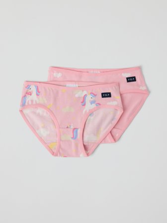 Polarn O. Pyret - 2-pack knickers - 134 - 140 - Childrenswear - pink