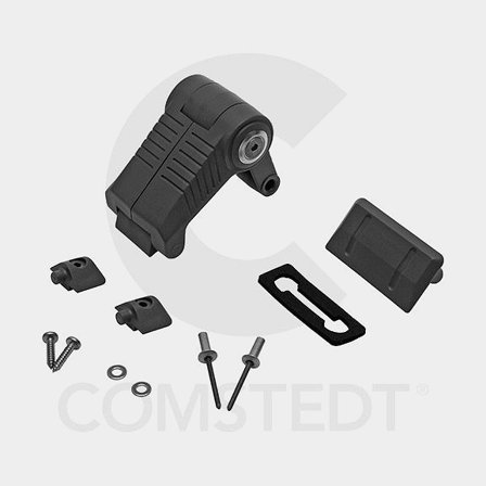 Wrijvingsscharnier voor dekluik, zwart, geschikt voor Lewmar Ocean (maat 00 - 20)