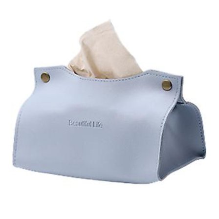 Vintage Kleenexboks Deksel Kreativ Stilig Solid Kleenexboks For Nattbord Kontorpult (Blå)