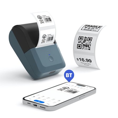 Bluetooth termisk skrivare (blå)