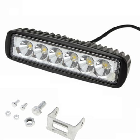 Stk. LED Forlygte, 6 Tommer 18W Spotlight LED Bar 12v til Motorcykel Bil Lastbil SUV Båd 4x4