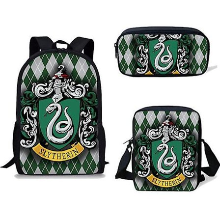Harry Potter Primary And Secondary School Theme School Bag 3-piece Set Computer Bag Messenger Bag Pencil Case