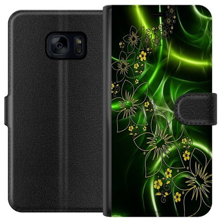 Yhteensopiva Lompakkokotelo Samsung Galaxy S7 Kukat