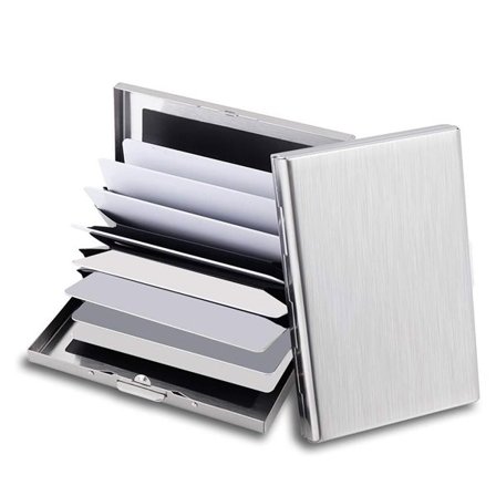 Korthållare i rostfritt stål - Silver