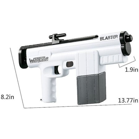 Elektrisk vandpistol, automatisk vandpistoler med 375cc høj kapacitet til børn og voksne, vandpistol legetøj op til 22 fod rækkevidde, vandpistol 