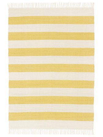 Paski Cotton Stripe Dywan - Żółty 160X230 Bawełna
