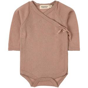Kids - MarMar Copenhagen Burnt Rose Tamra Wool Wrap Baby Body 6M/68 - All in ones - 6M/68 - Pink
