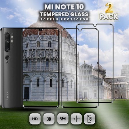 2-Pack Xiaomi Mi Note 10 - Härdat glas 9H - Super kvalitet 3D