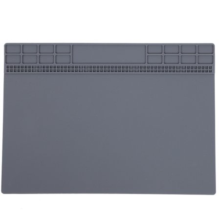 Korjausmatto Silikoni Lämmönkestävä Alusta Tietokone Puhelin Juotosasema Työkalut 350x250x4mm Harmaa