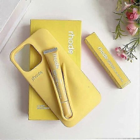 Rhode Med Läppglans Telefonfodral för iPhone 16 15 14 13 12 17 11 Pro Max Plus Läpp