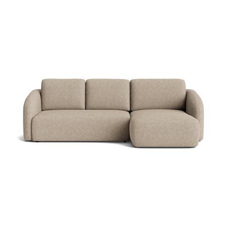 Savona Chaiselongue-Schlafsofa, rechts | Stauraum, Aragon Grau/Beige, Modernes Design, Schlaffunktion, Komfort-Polsterung, Höhe 94cm, Uni