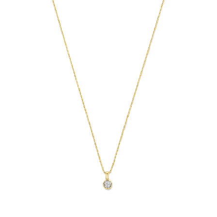 Isabel Bernard De La Paix 14 Karat Guld Halsband Dam Vit 38-45 cm