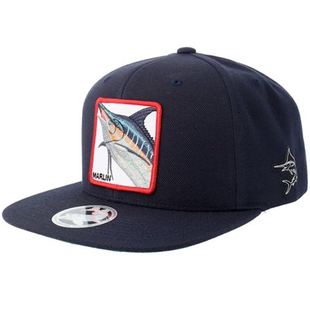 Skillfish - Blå snapback Caps - Blue Marlin Pro Fishing Dark Navy Snapback @ Hatstore