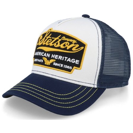 Stetson - White trucker Caps - Kids American Heritage White/Navy Trucker @ Hatstore