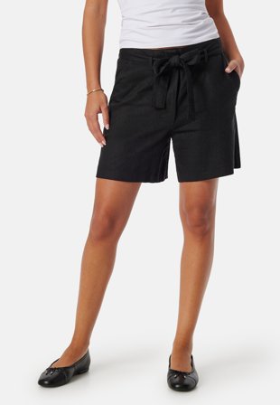 VILA - Vijolanda High Waist shorts - Black - Kläder - - Bubbleroom