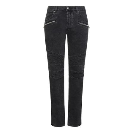 Balmain, Straight Jeans Zwart, Heren, Maat:W29