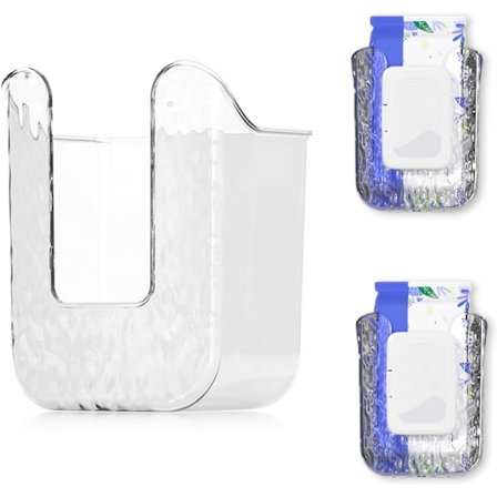 Vægmonteret vævsboks holder vådservietter dispenser opbevaringsbeholder til køkken badeværelse soveværelse 14,5 x 12,5 x 8 cm 2-pak
