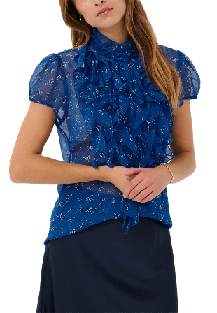 Saint Tropez LiljaSZ Crinkle Shirt Blusar Dam Flerfärgad S