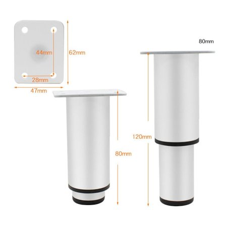 Sengebjelkestøtte Møbel Ben HVIT 8CM