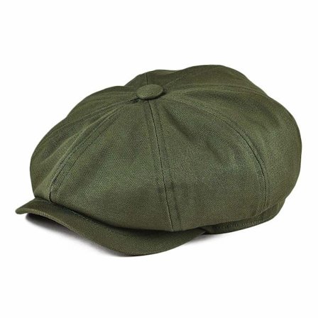 Herre newsboy flat cap, 100% bomull drosjesjåførhatt.