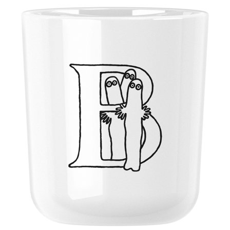 Rig-tig Mumi ABC krus, 0,2 liter, B - Hvid | KitchenOne