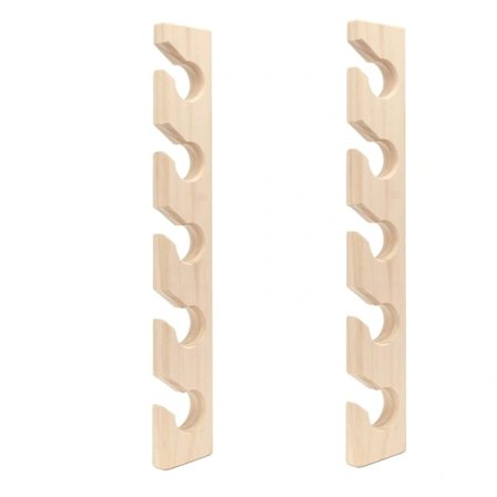 2-pack hatthyllor för vägg i trä, kepsorganisatör för väggmontering, vertikal hattförvaring för garderob-FA6-