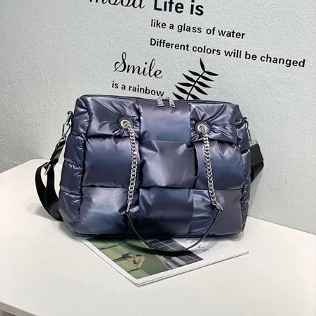 Bucket Tote Handväskor Lutande axelväska BLÅ blå