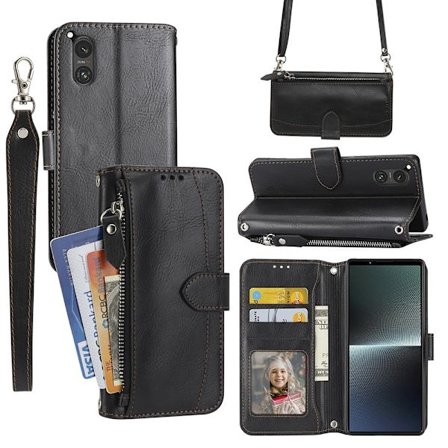 SKALO Sony Xperia 5 V Evelope Clutch 5-Lokeroa - Musta