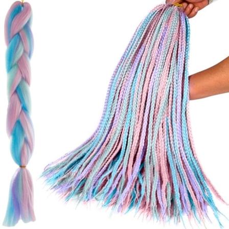 Jumbo Braid / Löshår Hårfläta - 60 cm multifärg
