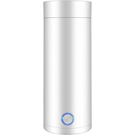 Rejsekoger, 400 ml automatisk slutafskæring, bærbar elektrisk elkedel, rustfrit stål indvendig hurtigkogende flaske (hvid)